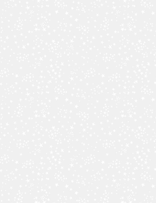 Starry Night in White - Monochrome Yardage