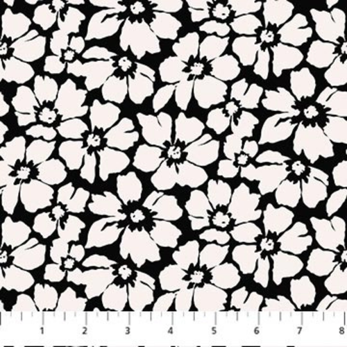Floral in Black - Ink & Earth Yardage