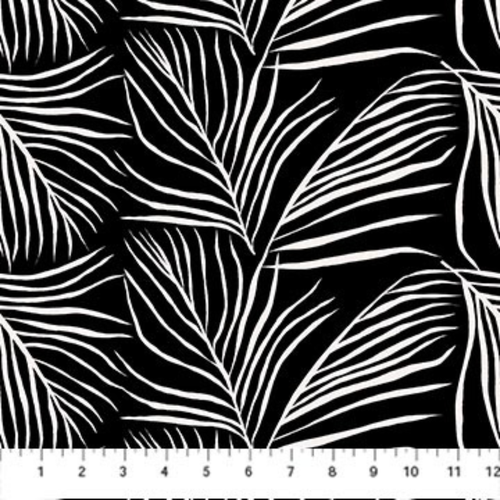 Foliage in Black - Ink & Earth Yardage