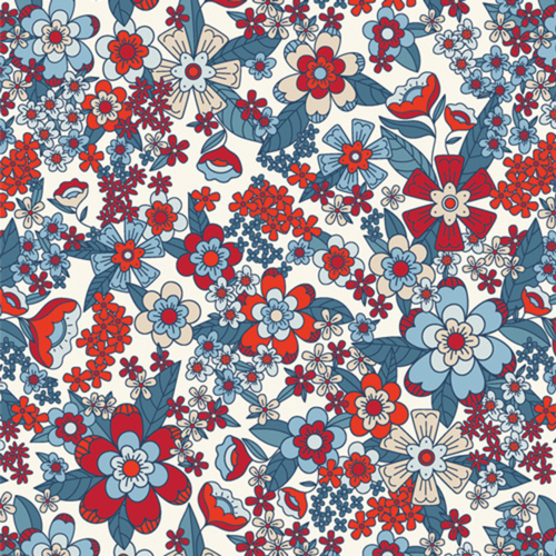 Stay Groovy Brave  - Bloomin' Americana Yardage