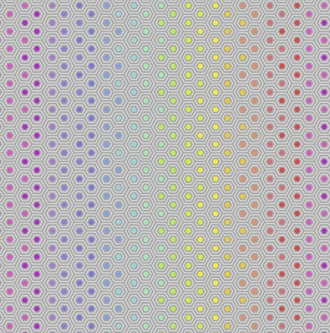 Hexy Rainbow in Dove - True Colors Yardage