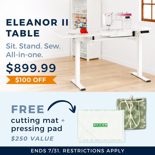 Eleanor II Sewing & Serging Table
