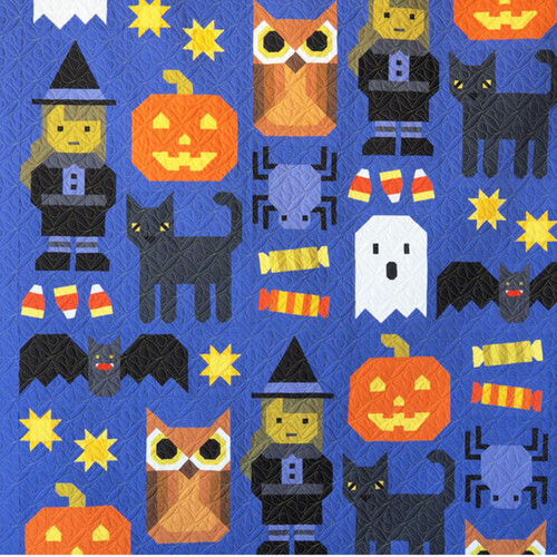Close up of finished Happy Halloween Quilt