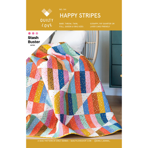 Image of finished Happy Stripes Quilt