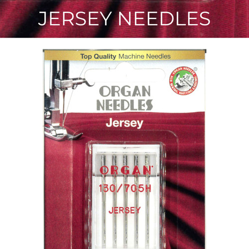 Organ needle pack with 5 jersey needles