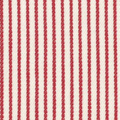 Close up of red and white striped fabric