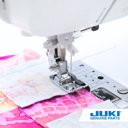 7mm guide presser foot sewing a patchwork seam slightly wider than 1/4 inch, design for the NX7, DX3000 and DX4000 Juki machines