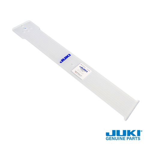 Juki line art quilting ruler for longarm machines, three inches by eighteen inches and one-quarter inch thick, designed to create straight line patterns such as cross-hatch.