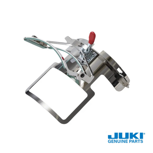Juki pocket frame for Tajima Sai embroidery machine, measuring one point seven inches by three point one inches, designed for embroidering sleeves, pockets, and cap sides