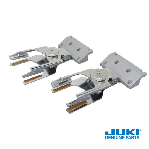 Set of two Juki shoe embroidery frames for the Tajima Sai, small and large sizes, designed for holding shoes or boots securely while embroidering side designs.