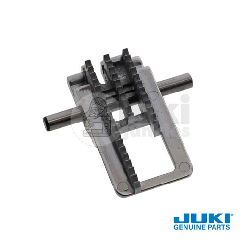 Juki straight stitch feed dogs for NX series machines, replacement part for original feed dogs, designed to ensure smooth and accurate fabric feeding during straight stitching