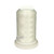 Close-up of a 700-yard spool of Luminary 40 weight polyester glow-in-the-dark thread in White, shown under standard lighting.