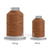 Close-up of two Affinity 40 weight variegated polyester thread spools in shades of brown and beige, highlighting the gradual color transitions. A large King spool (3,000 yards) and a smaller Mini spool (1,000 yards) are side by side for size comparison.