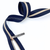 Sewciopath #5 zipper pull is gold installed on a navy and gold #5 zipper tape
