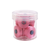Clear plastic jar containing 10 Glide 40 weight polyester bobbins in Pink, size M, each with 132 yards of thread.