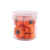 Clear plastic jar containing 10 Glide 40 weight polyester bobbins in Lava, size M, each with 132 yards of thread.