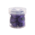 Clear plastic jar containing 10 Glide 40 weight polyester bobbins in Raven, size M, each with 132 yards of thread.
