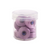 Clear plastic jar containing 10 Glide 40 weight polyester bobbins in Tabriz Orchid, size M, each with 132 yards of thread.