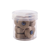 Clear plastic jar containing 10 Glide 40 weight polyester bobbins in Light Tan, size M, each with 132 yards of thread.