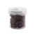Clear plastic jar containing 20 Magna-Quilt 50 weight cotton bobbins, size L, in Dark Brown, each with 74 yards of thread.