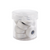 Clear plastic jar containing 10 Magna-Quilt 50 weight cotton bobbins, size M, in White, each with 132 yards of thread.