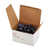 Box of 100 Glide 60 weight polyester bobbins in Navy, size M, each containing 210 yards of thread.