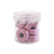 Clear plastic jar containing 10 Magna-Soft 50 weight polyester bobbins, size M, in Tabriz Orchid, each with 118 yards of thread.