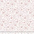 12inch by 12inch of fabric with light pink colored flowers on a white background