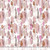 12inch by 12inch of fabric with pink, cream, and red colored swatches on a white background