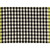 Close up of towel fabric with a white and black colored gingham pattern and yellow stripes on each edge