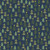 Close up of fabric with a variety of Christmas trees on a dark blue background