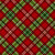 Close up of fabric with a red and green tartan pattern