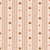 Close up of fabric with a vertical striped pattern with apples, baskets, and ducks on a light pink background
