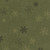 Close up of fabric with green snowflakes on a dark green background