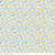 12inch by 12inch of fabric with various dandelions in white on a blue background
