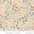 7inch by 7inch of fabric with leaves, flowers, and berries on a beige background
