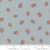 7inch by 7inch of fabric with red berries with muted leaves on a muted blue background