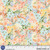 6inch by 6inch of fabric with a variety of colorful florals on a light blue background