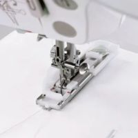 Close-up of the automatic buttonhole foot