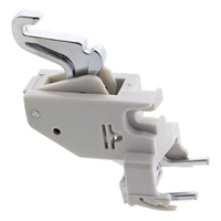 close up of the AcuFeed dual feed holder and foot