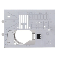 Closeup of the professional grade needle plate (HP)