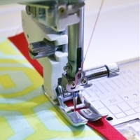 Close-up of the AcuFeed Single Holder and VD Foot