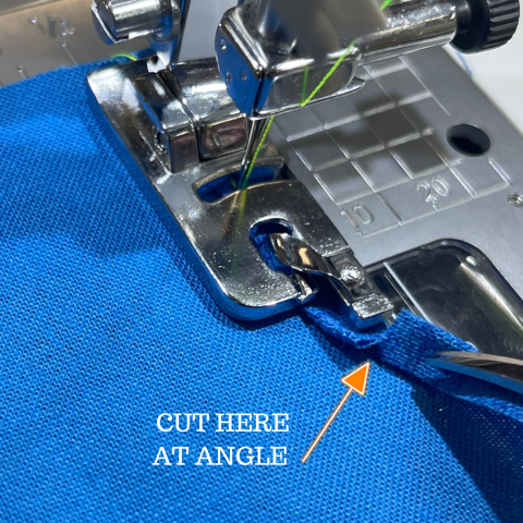 CUT HERE AT ANGLE