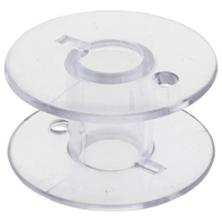closeup of a single Janome plastic bobbin