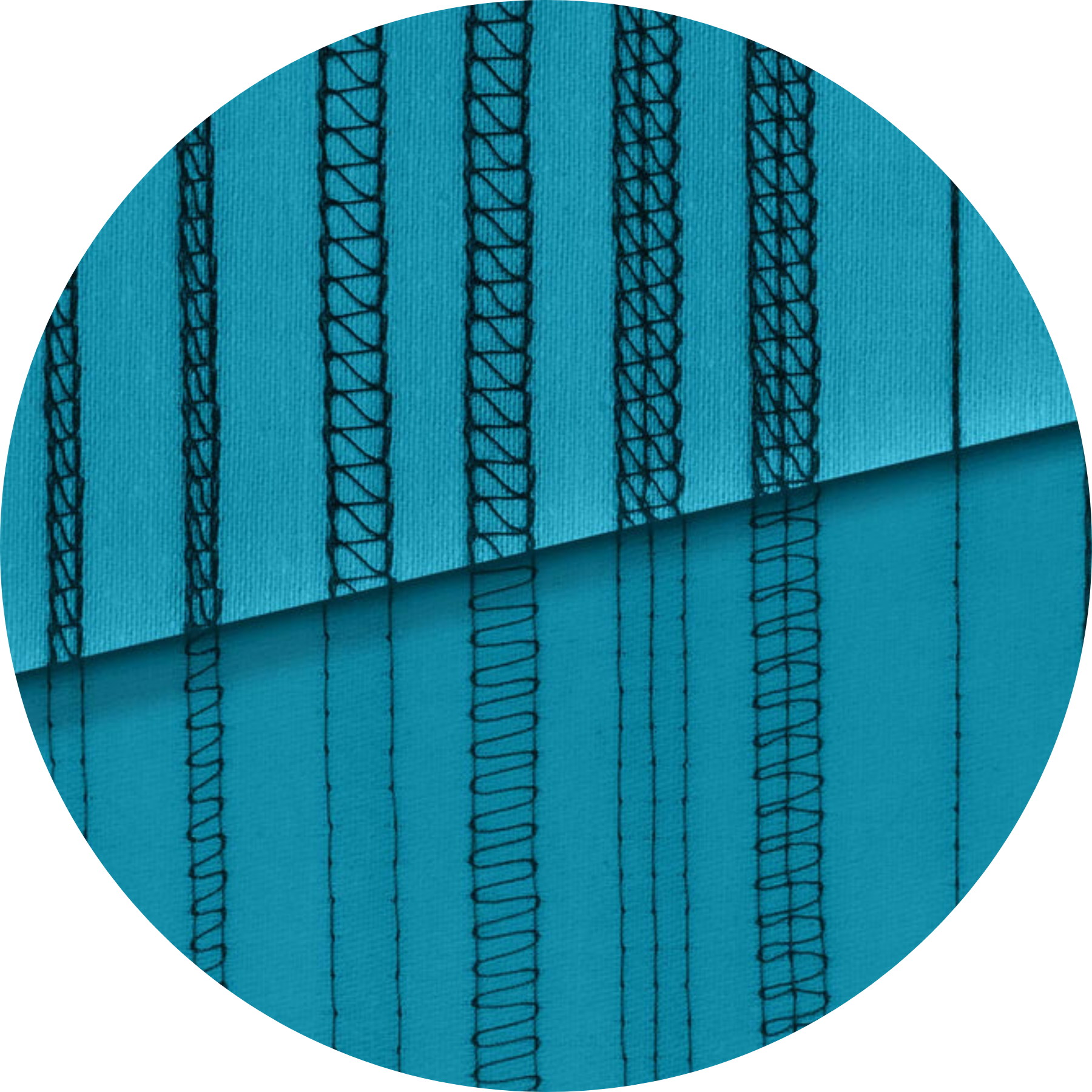 Serged fabric seams