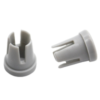 Close up of two special spool caps
