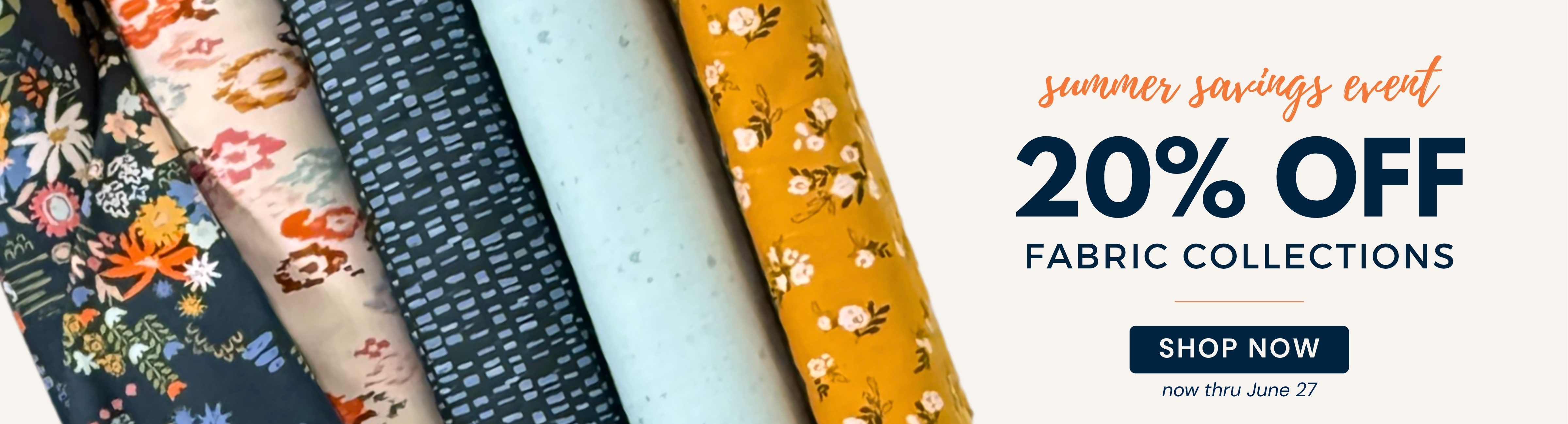 Click to shop fabric collections — 20% off