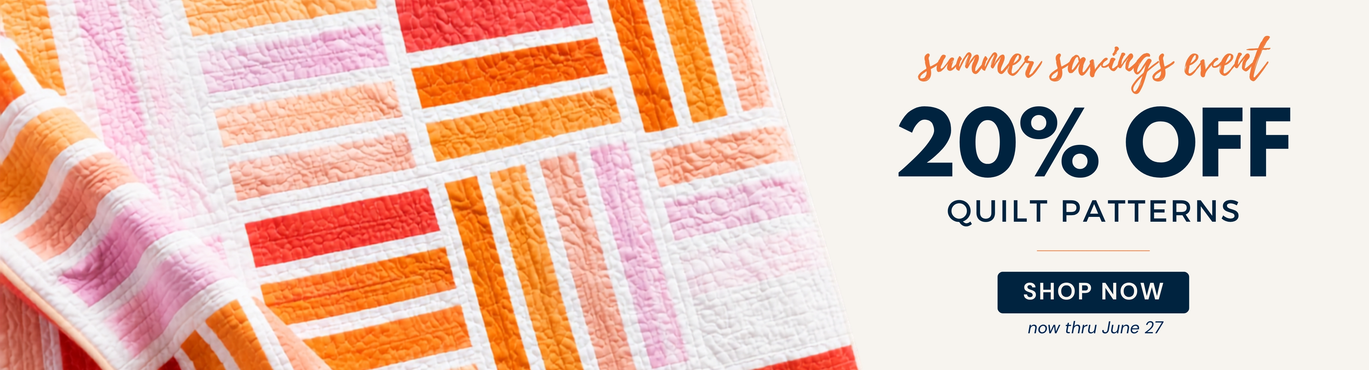 Click to shop quilt patterns — 20% off