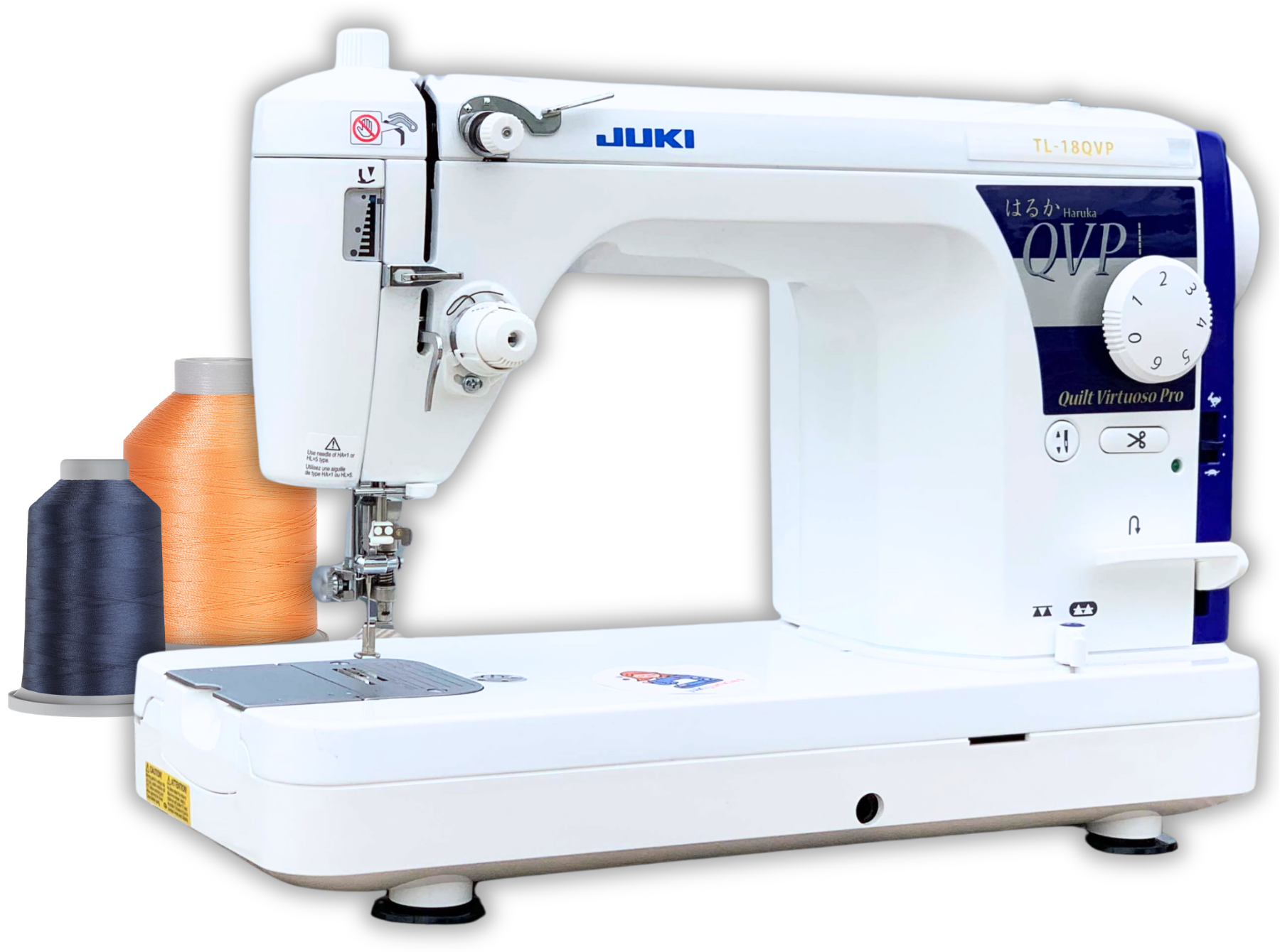 Juki TL-180VP sewing machine with thread spools