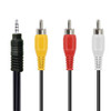 DigitNow 3.5mm to RCA Camcorder AV Audio Video Output Cable, 3 RCA to 3.5mm 1/8" AV Input Adapter Cord